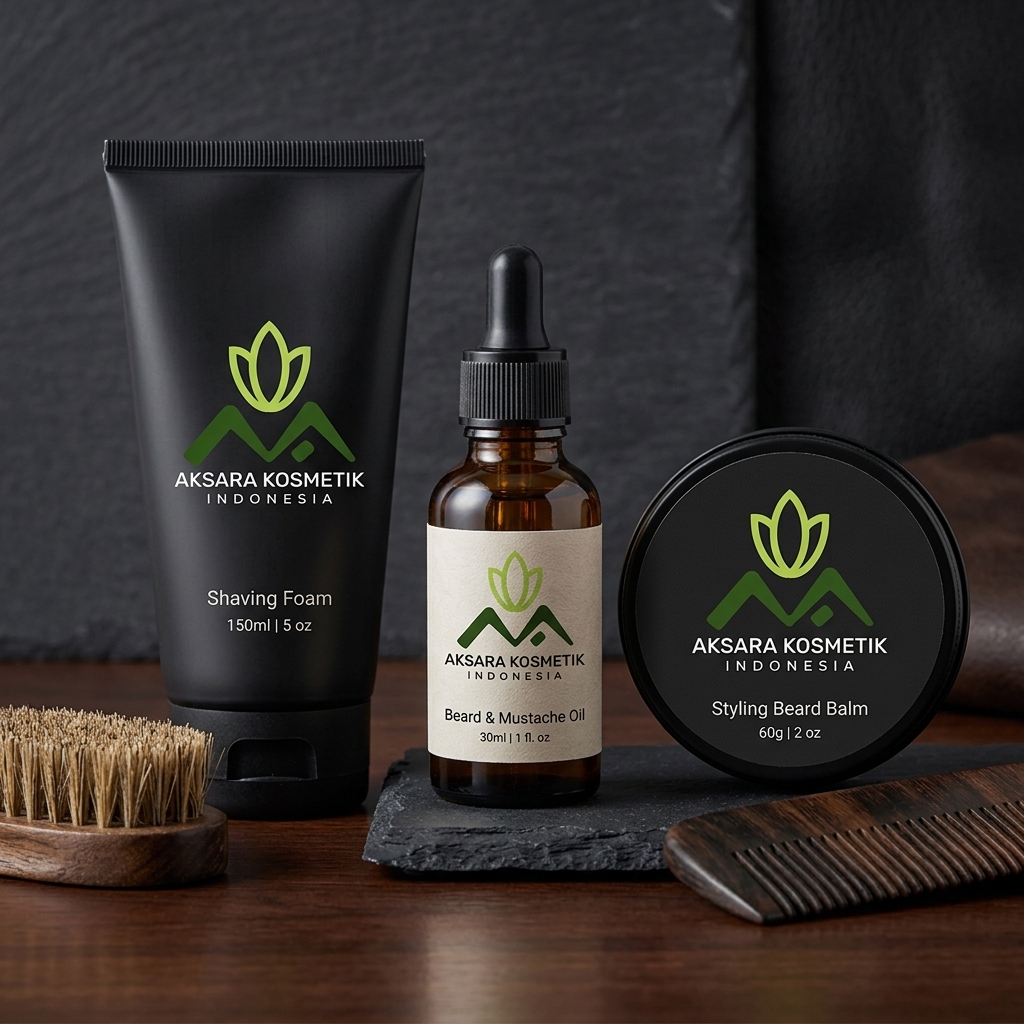 Beard Kit Kemasan Aksara Kosmetik