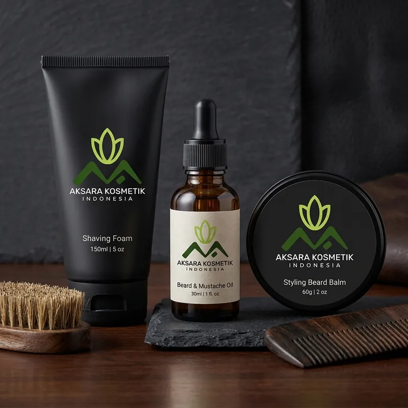 Beard Kit Kemasan Aksara Kosmetik